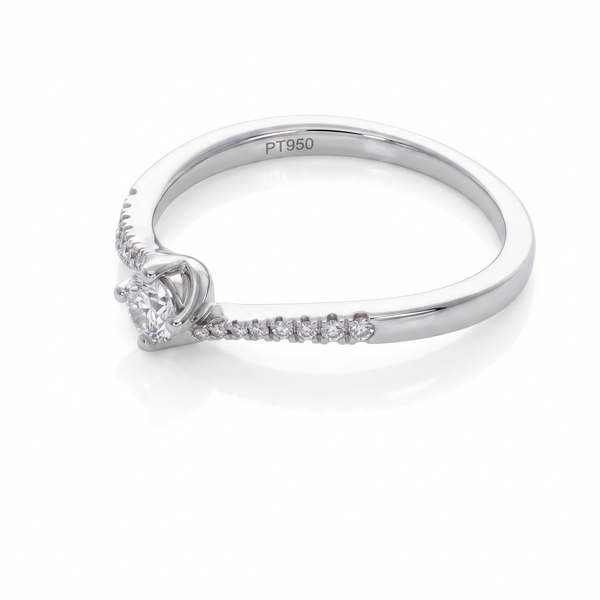Anillo Platino con Diamante 0,29 ct Total Solitario | AN-14632