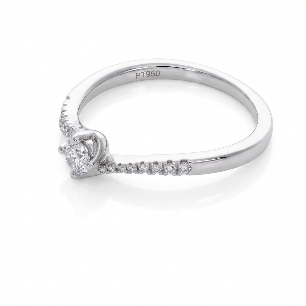 Anillo Platino con Diamante 0,29 ct Total Solitario | AN-14632