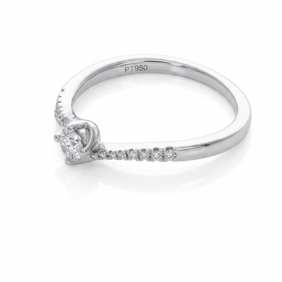 Anillo Platino con Diamante 0,29 ct Total Solitario | AN-14632