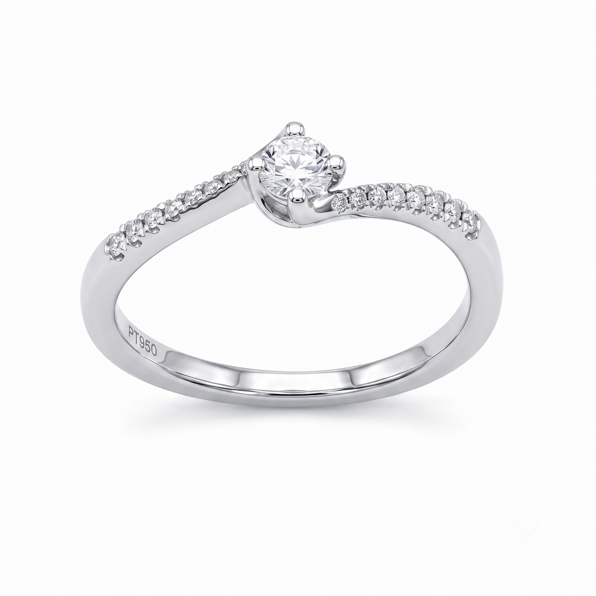 Anillo Platino con Diamante 0,29 ct Total Solitario | AN-14632