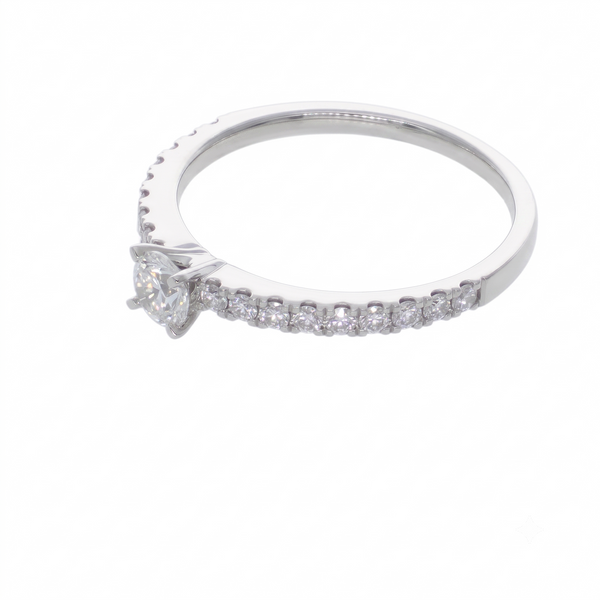 Anillo Platino con Diamantes 0,47 ct Solitario| AN-14634