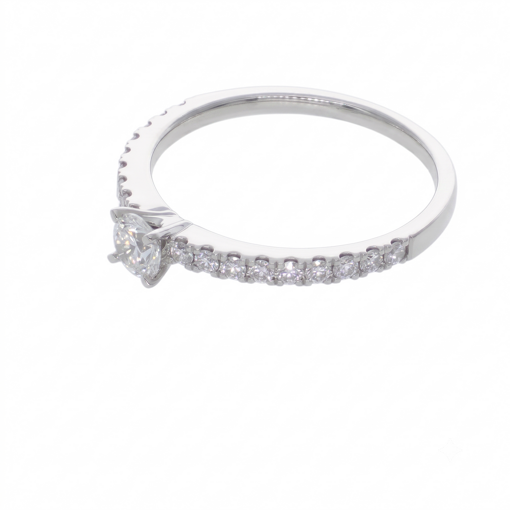 Anillo Platino con Diamantes 0,47 ct Solitario| AN-14634