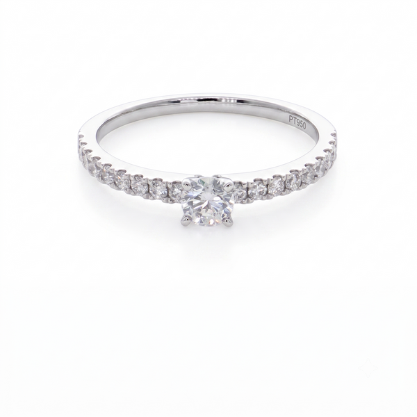 Anillo Platino con Diamantes 0,47 ct Solitario| AN-14634