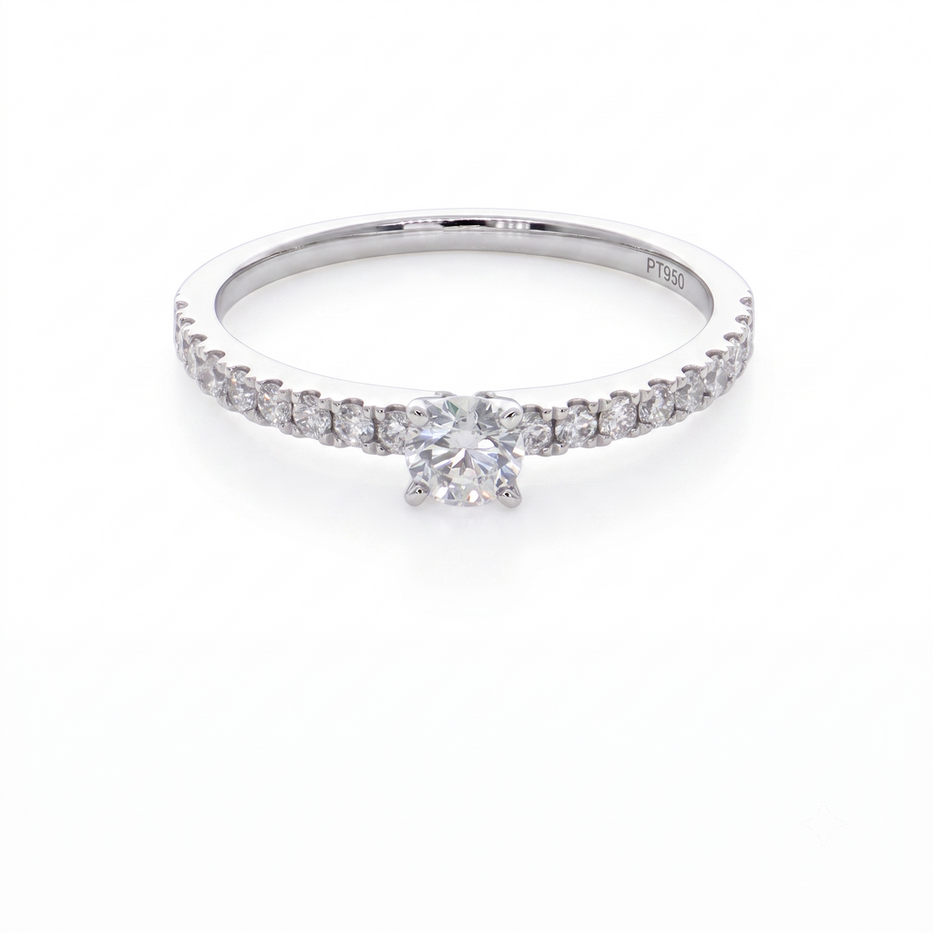 Anillo Platino con Diamantes 0,47 ct Solitario| AN-14634