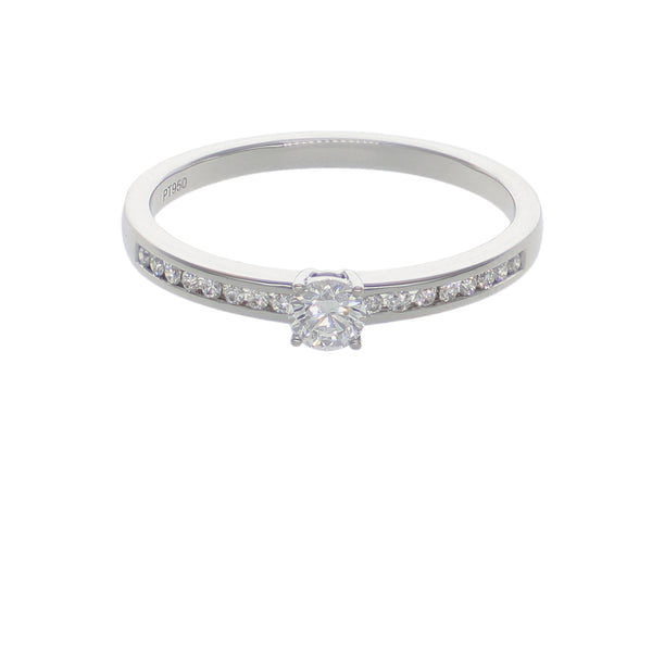 Anillo Platino con Diamantes 0,30 ct Solitario| AN-14637