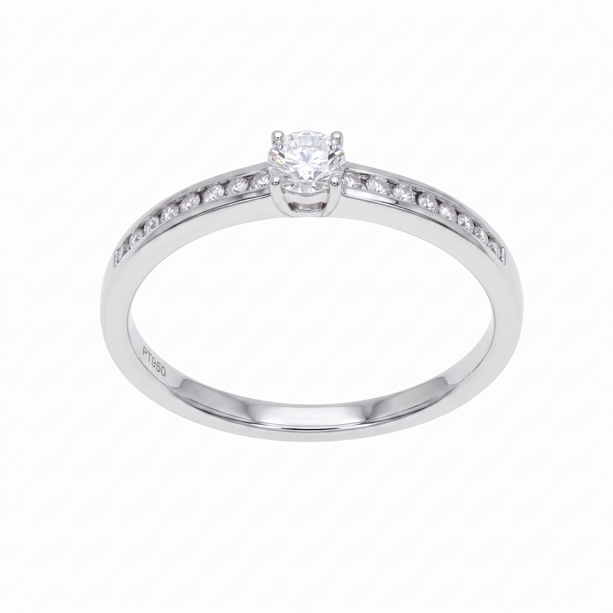 Anillo Platino con Diamantes 0,30 ct Solitario| AN-14637
