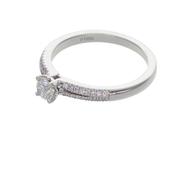 Anillo Platino con Diamantes 0,44 ct Solitario| AN-14639