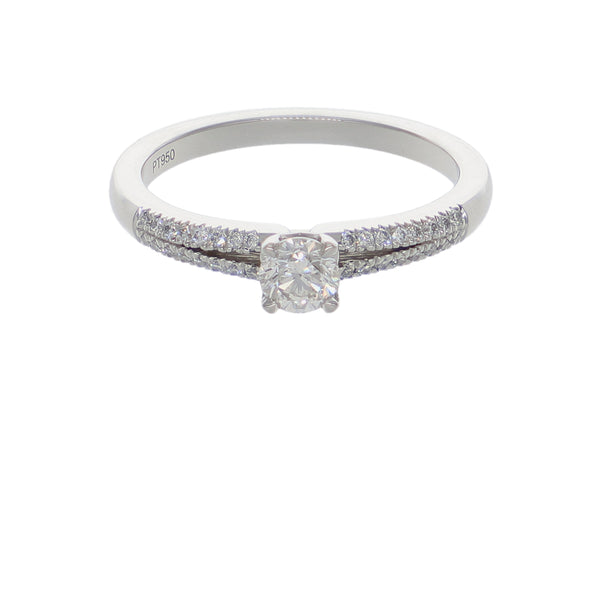 Anillo Platino con Diamantes 0,44 ct Solitario| AN-14639