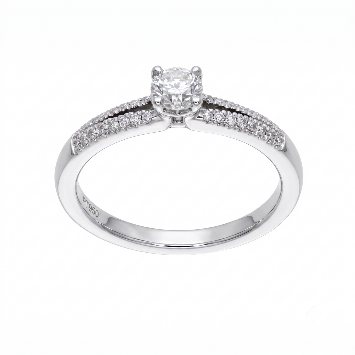 Anillo Platino con Diamantes 0,44 ct Solitario| AN-14639