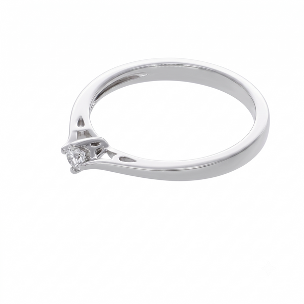 Anillo Platino con Diamante 0,06 ct Solitario | AN-14644