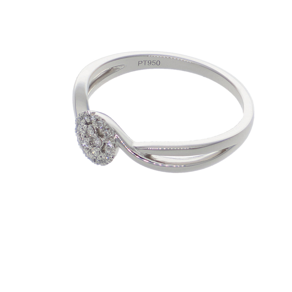 Anillo Platino con Diamantes 0,09 ct | AN-14645