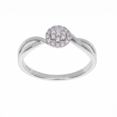 Anillo Platino con Diamantes 0,09 ct | AN-14645