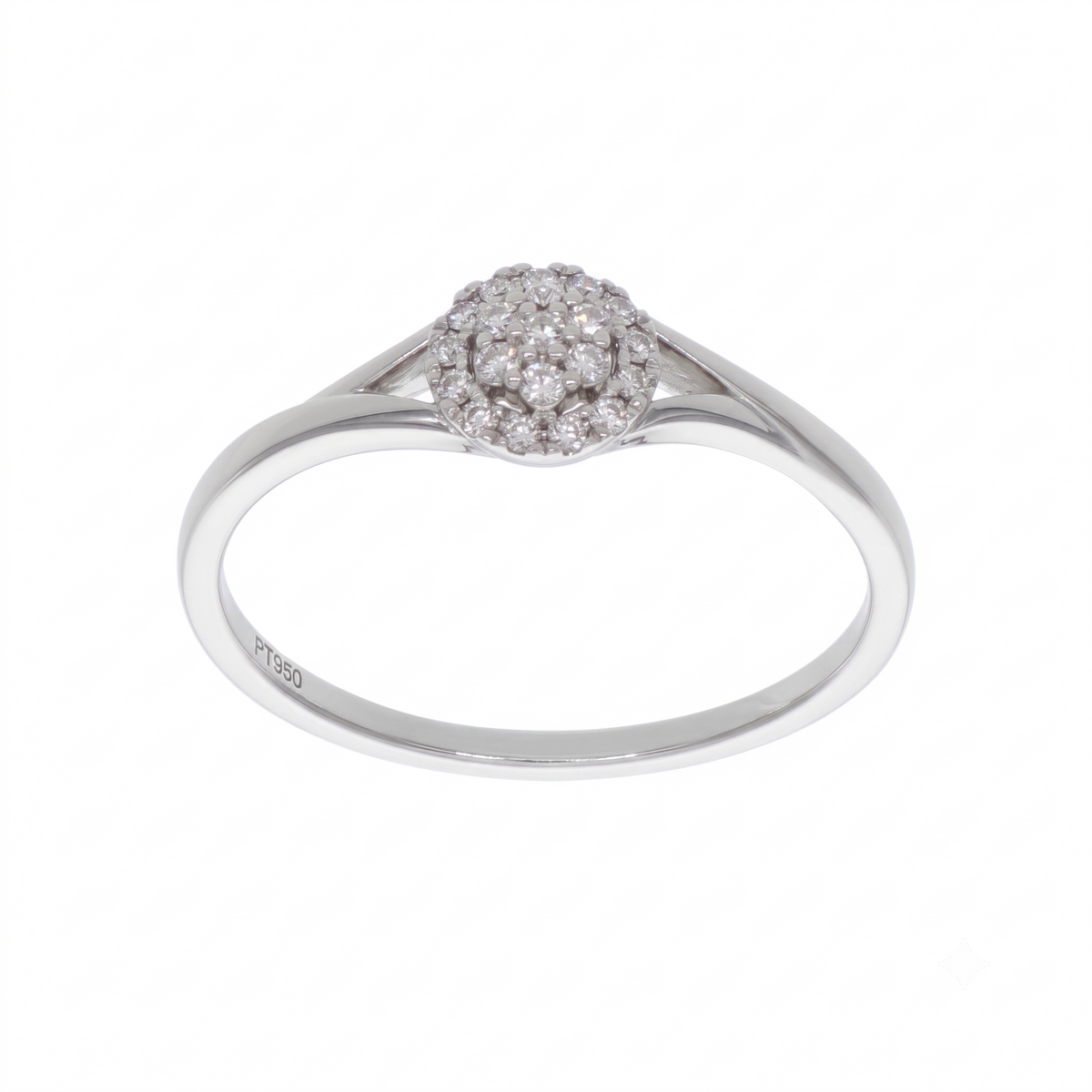 Anillo Platino con Diamantes 0,09 ct | AN-14646