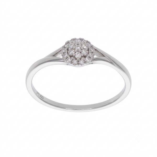 Anillo Platino con Diamantes 0,09 ct | AN-14646
