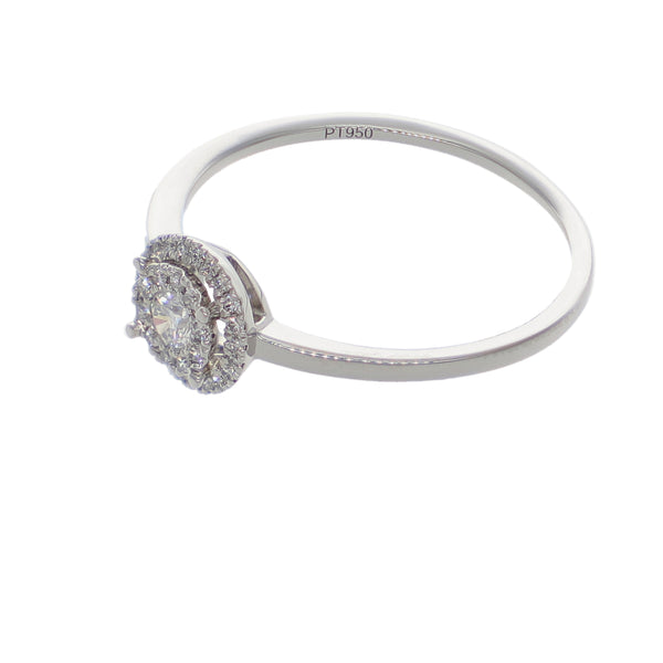 Anillo Platino con Diamantes 0,20 ct | AN-14647