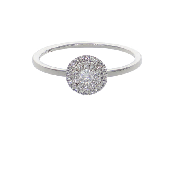 Anillo Platino con Diamantes 0,20 ct | AN-14647