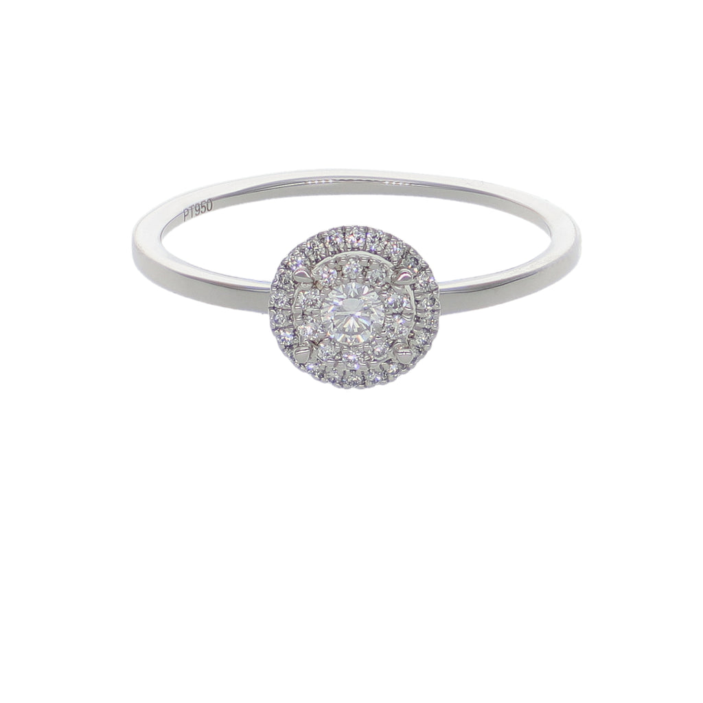 Anillo Platino con Diamantes 0,20 ct | AN-14647