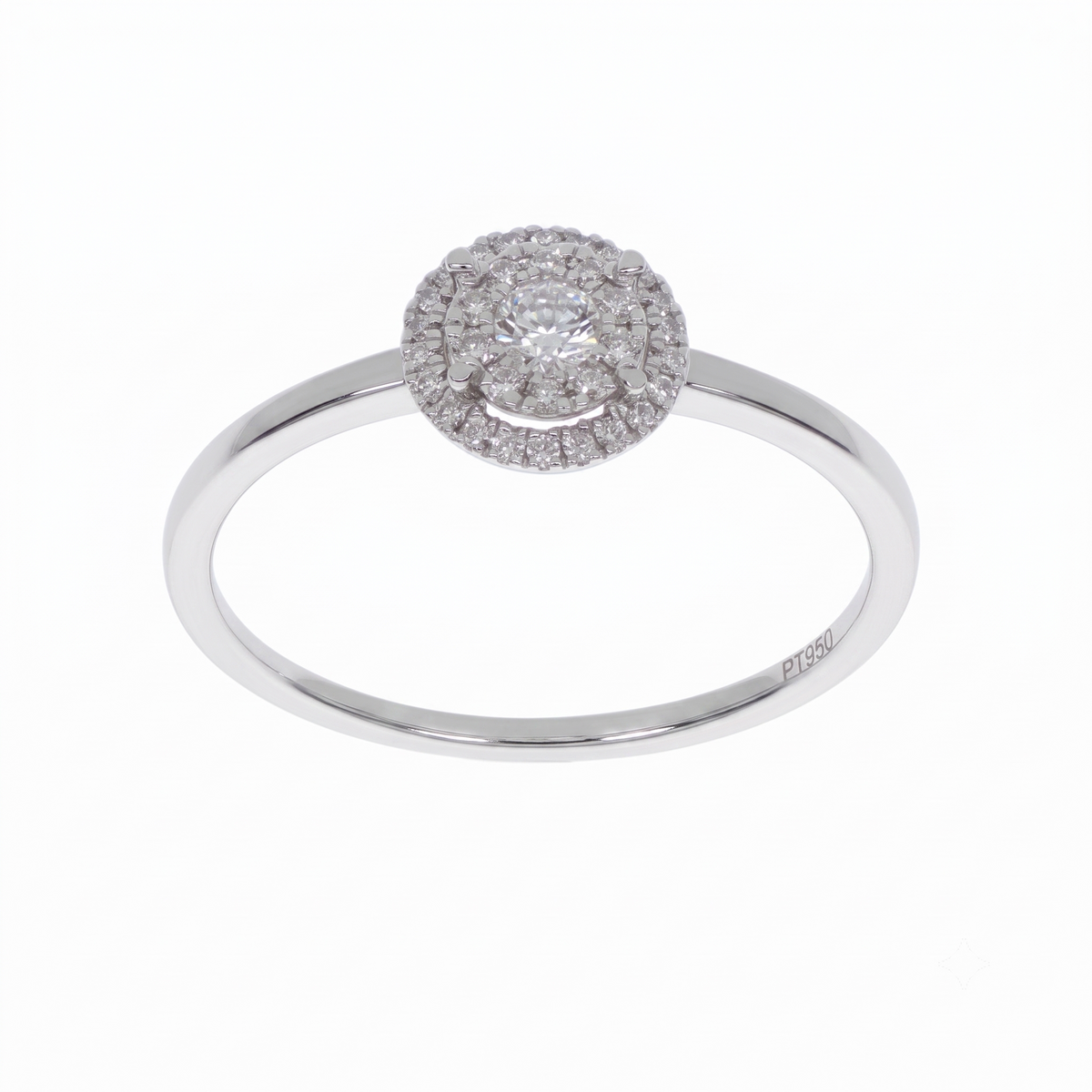 Anillo Platino con Diamantes 0,20 ct | AN-14647