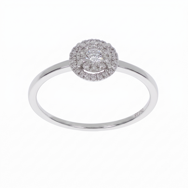 Anillo Platino con Diamantes 0,20 ct | AN-14647