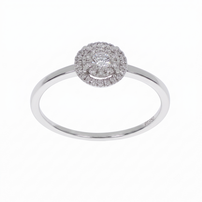 Anillo Platino con Diamantes 0,20 ct | AN-14647