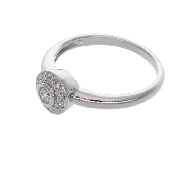 Anillo Platino con Diamantes 0,16 ct | AN-14648