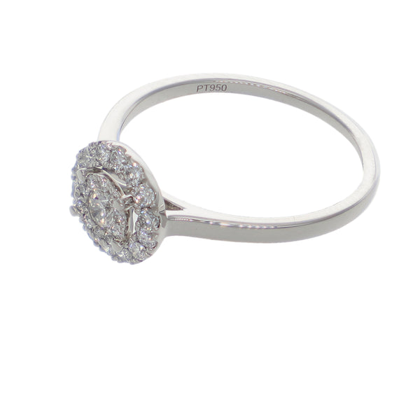 Anillo Platino con Diamantes 0,35 ct | AN-14649