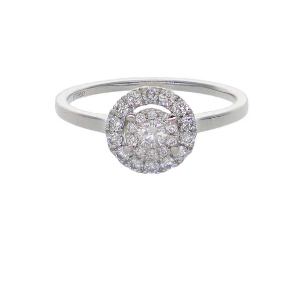 Anillo Platino con Diamantes 0,35 ct | AN-14649