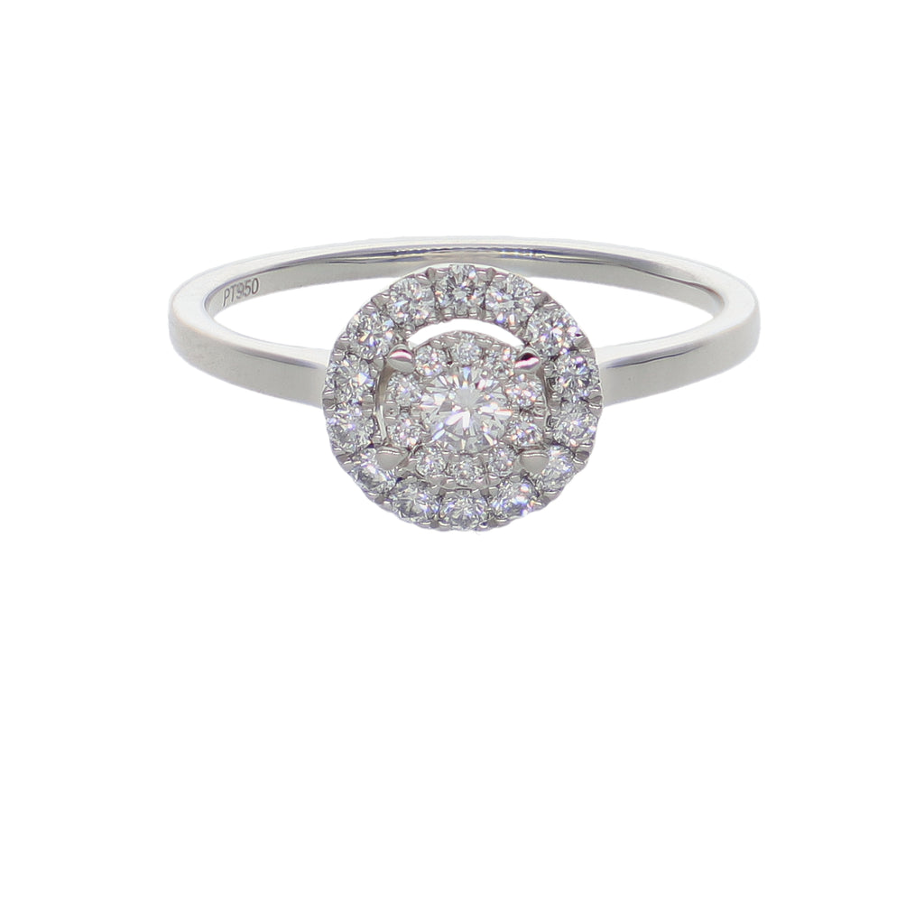 Anillo Platino con Diamantes 0,35 ct | AN-14649