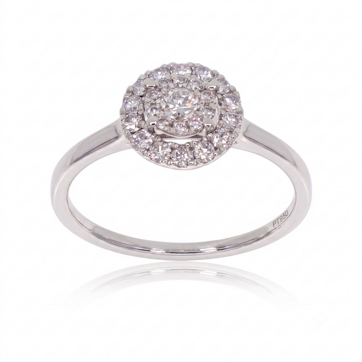 Anillo Platino con Diamantes 0,35 ct | AN-14649