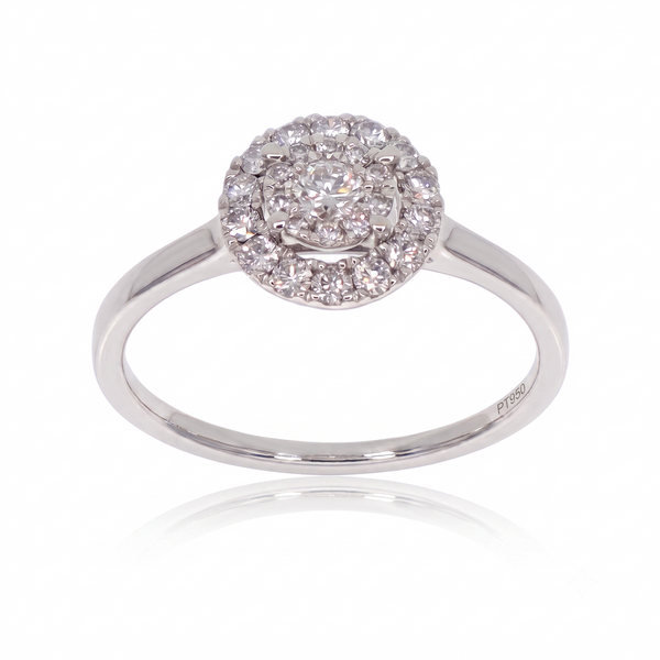 Anillo Platino con Diamantes 0,35 ct | AN-14649