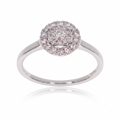 Anillo Platino con Diamantes 0,35 ct | AN-14649