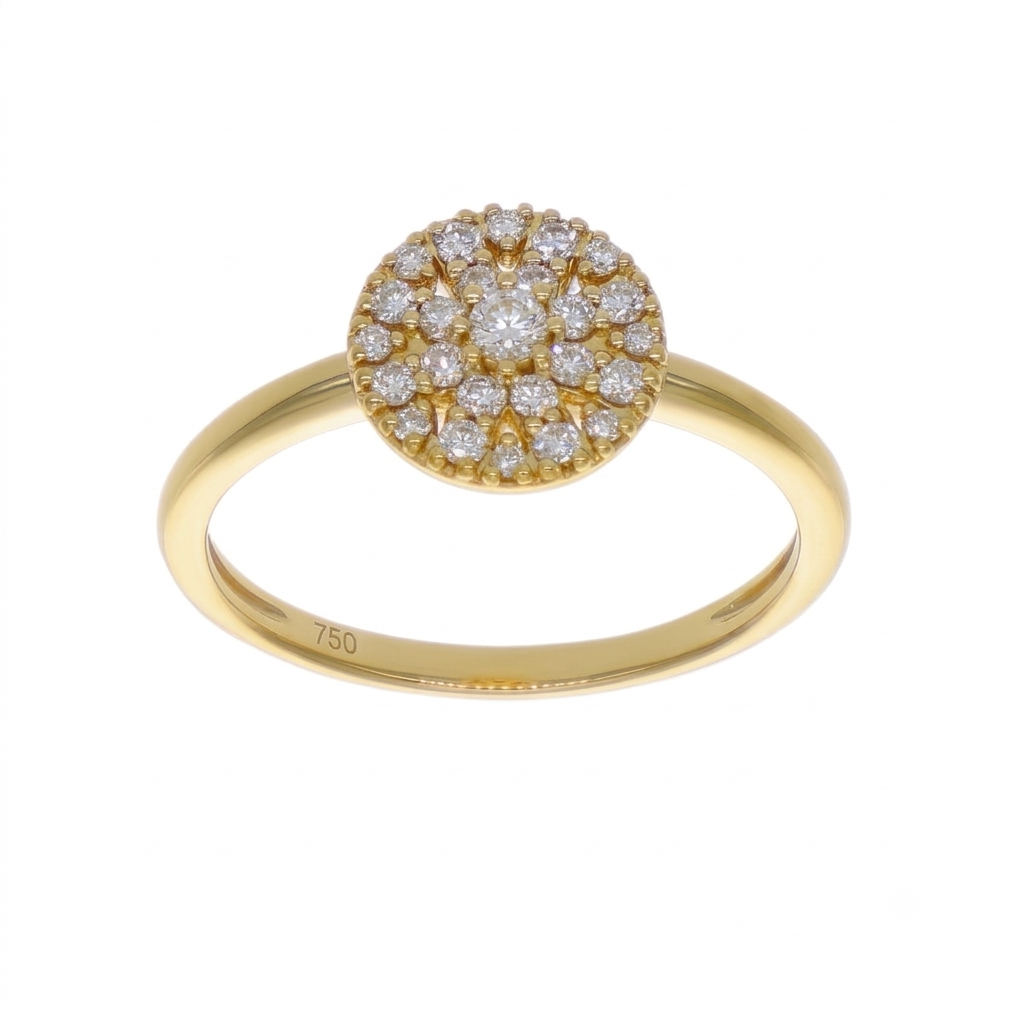 Anillo Oro Amarillo  con Diamantes 0,23 ct | AN-14650