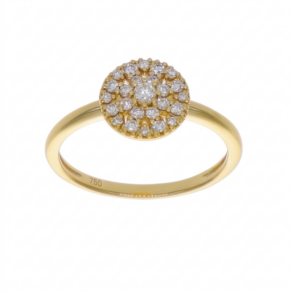 Anillo Oro Amarillo  con Diamantes 0,23 ct | AN-14650