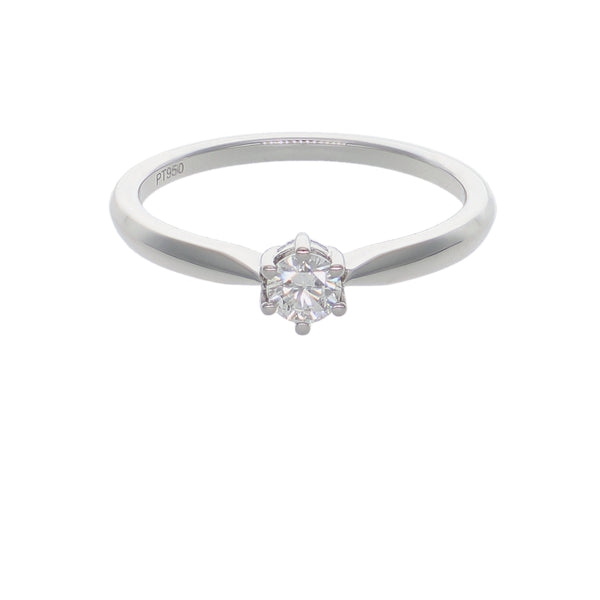Anillo Platino con Diamante 0,21 ct Solitario | AN-14651