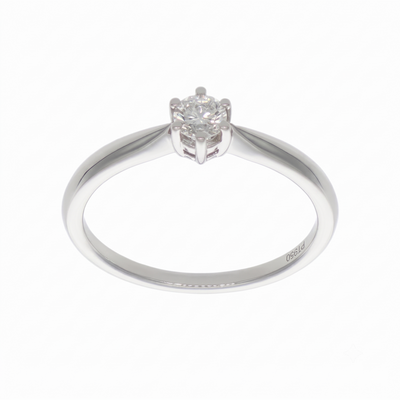 Anillo Platino con Diamante 0,21 ct Solitario | AN-14651