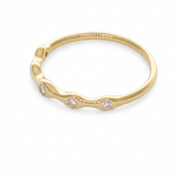 Anillo Oro Amarillo 18K con Diamantes 0,11 ct | AN-14662