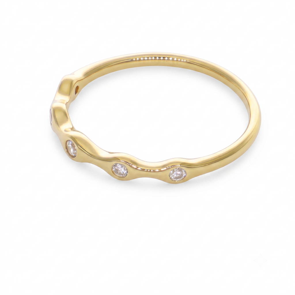 Anillo Oro Amarillo 18K con Diamantes 0,11 ct | AN-14662