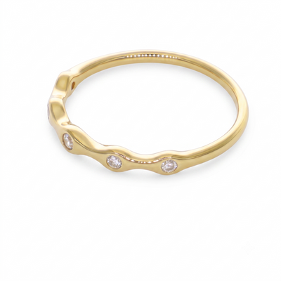 Anillo Oro Amarillo 18K con Diamantes 0,11 ct | AN-14662