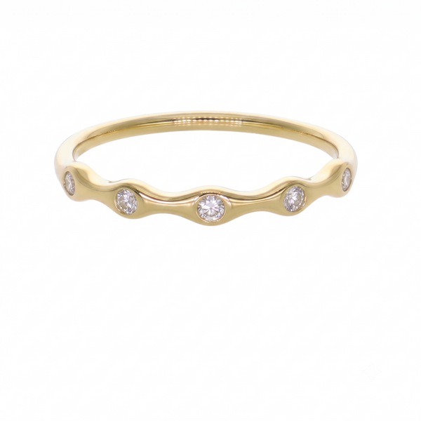 Anillo Oro Amarillo 18K con Diamantes 0,11 ct | AN-14662