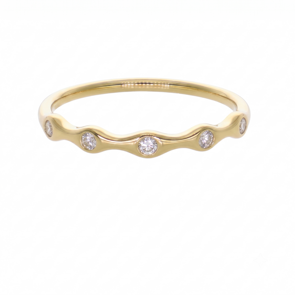 Anillo Oro Amarillo 18K con Diamantes 0,11 ct | AN-14662