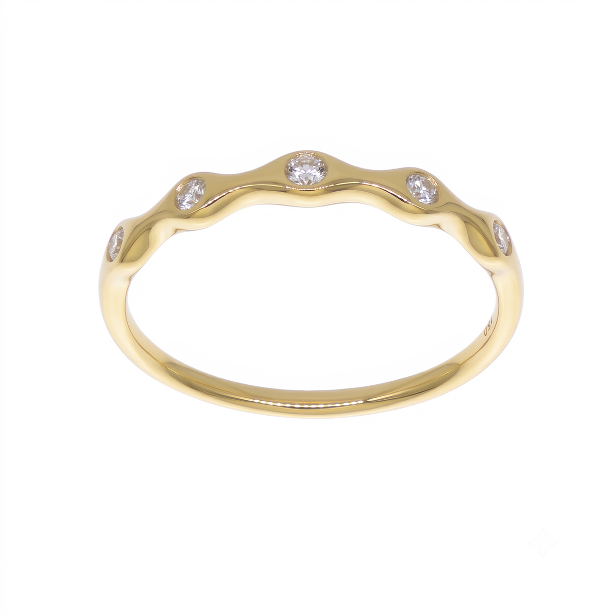 Anillo Oro Amarillo 18K con Diamantes 0,11 ct | AN-14662