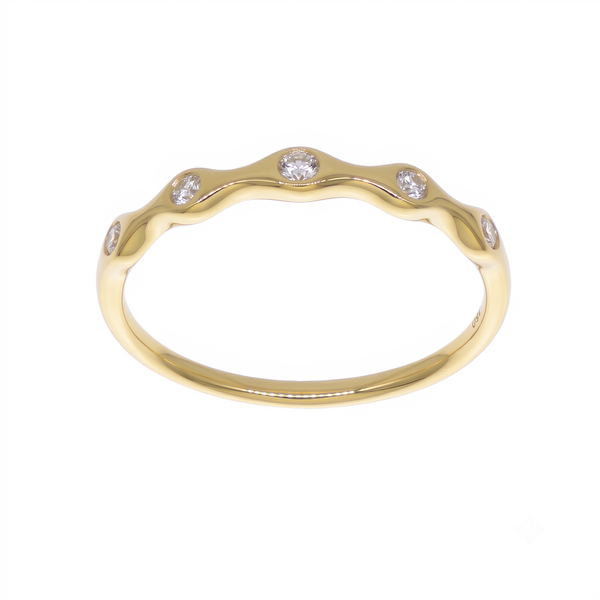 Anillo Oro Amarillo 18K con Diamantes 0,11 ct | AN-14662