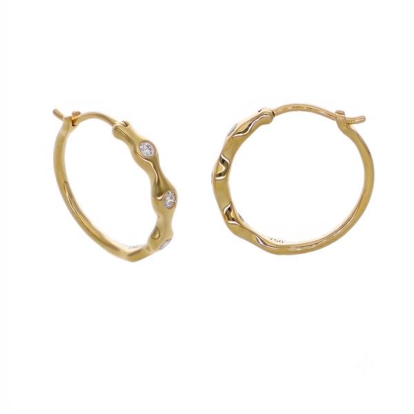 Aros Oro Amarillo 18K con Diamantes 0,11 ct | AR-14663