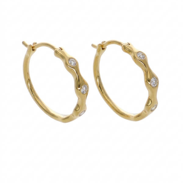 Aros Oro Amarillo 18K con Diamantes 0,11 ct | AR-14663