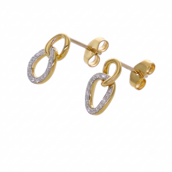Aros Oro Amarillo 18K con Diamantes 0,10 ct | AR-14665