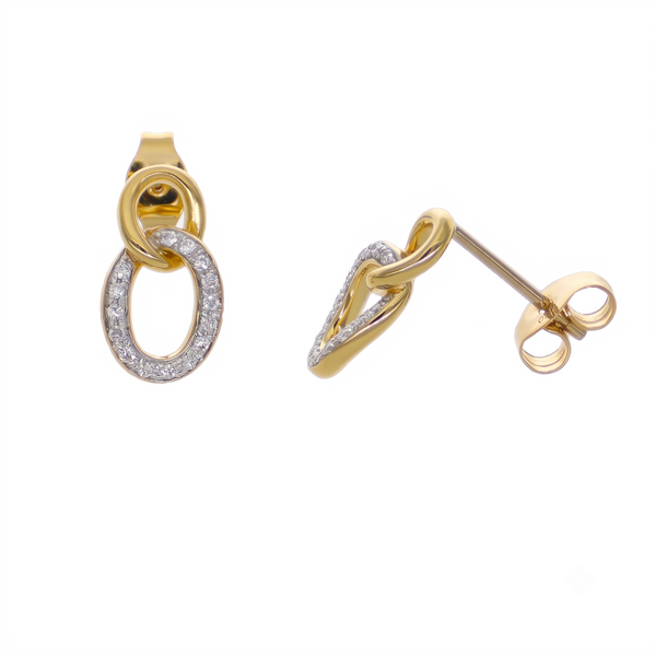 Aros Oro Amarillo 18K con Diamantes 0,10 ct | AR-14665