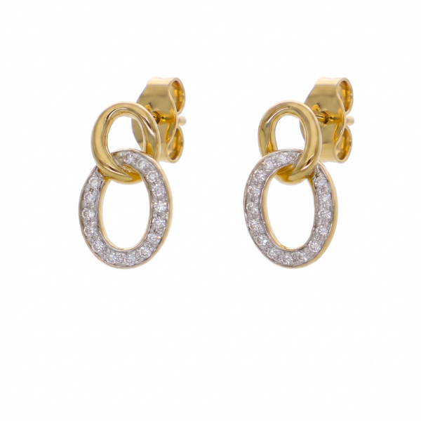 Aros Oro Amarillo 18K con Diamantes 0,10 ct | AR-14665