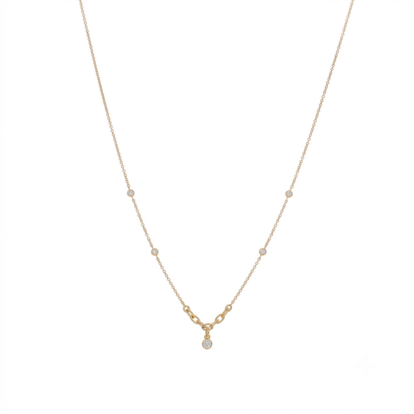 Collar Oro Amarillo 18K con Diamantes 0,10 ct | CO-14666