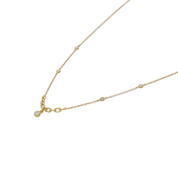 Collar Oro Amarillo 18K con Diamantes 0,10 ct | CO-14666