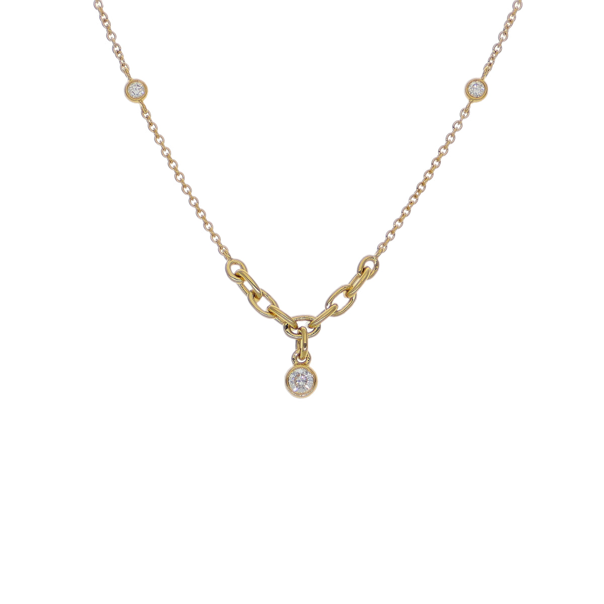 Collar Oro Amarillo 18K con Diamantes 0,10 ct | CO-14666